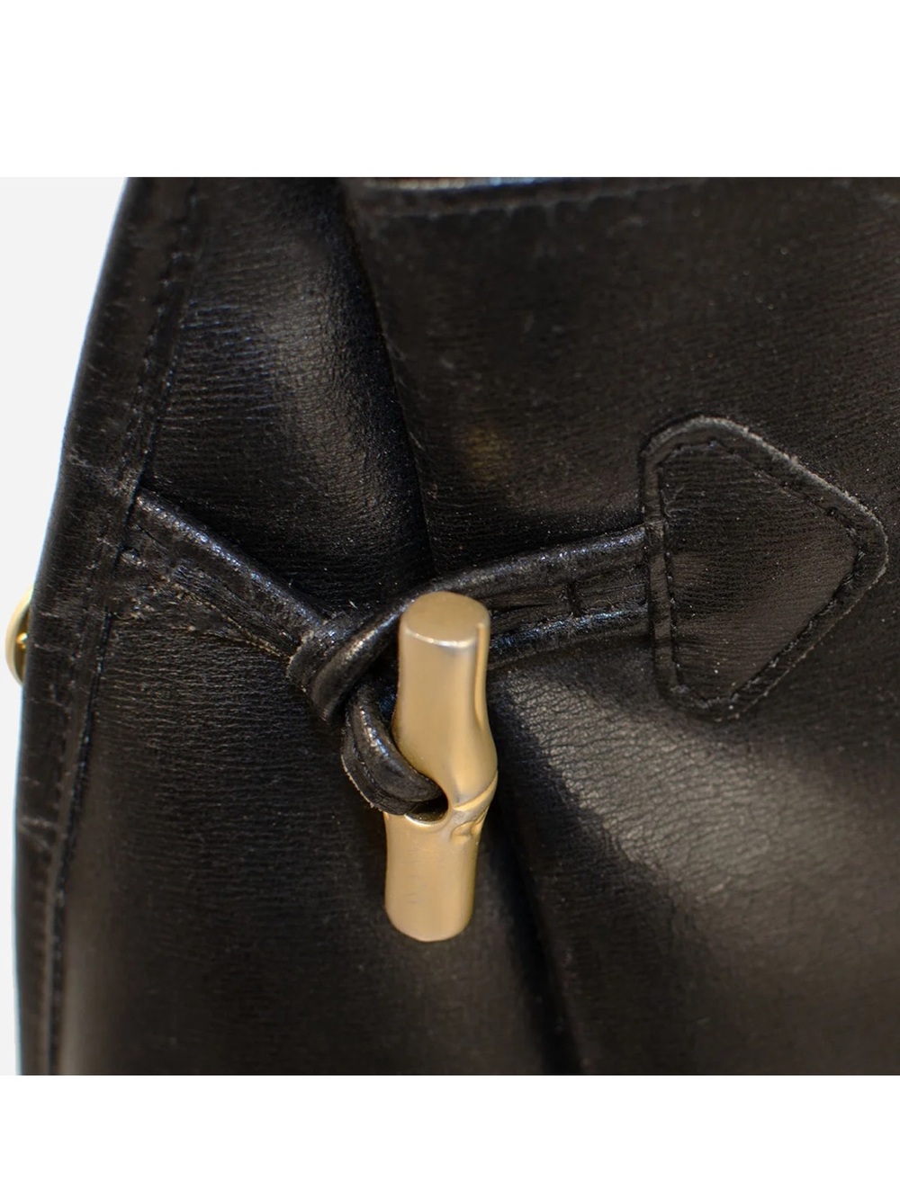 Longchamp Black Leather Backpack with Gold Hardware - Picture 6 of 10